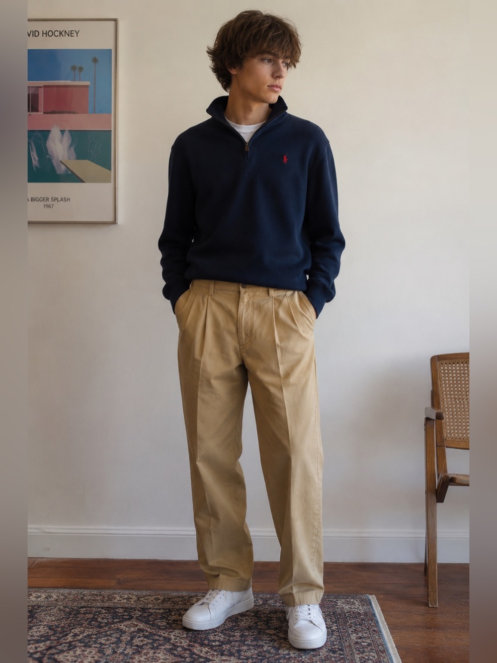 Polo Ralph Lauren Khaki Pleated Chino Pants